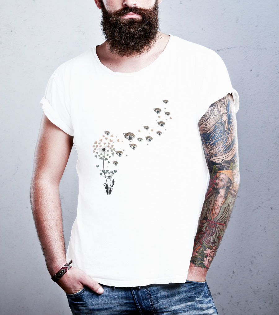 Jacksonville Jaguars Floral Dandelion Logo T-Shirt