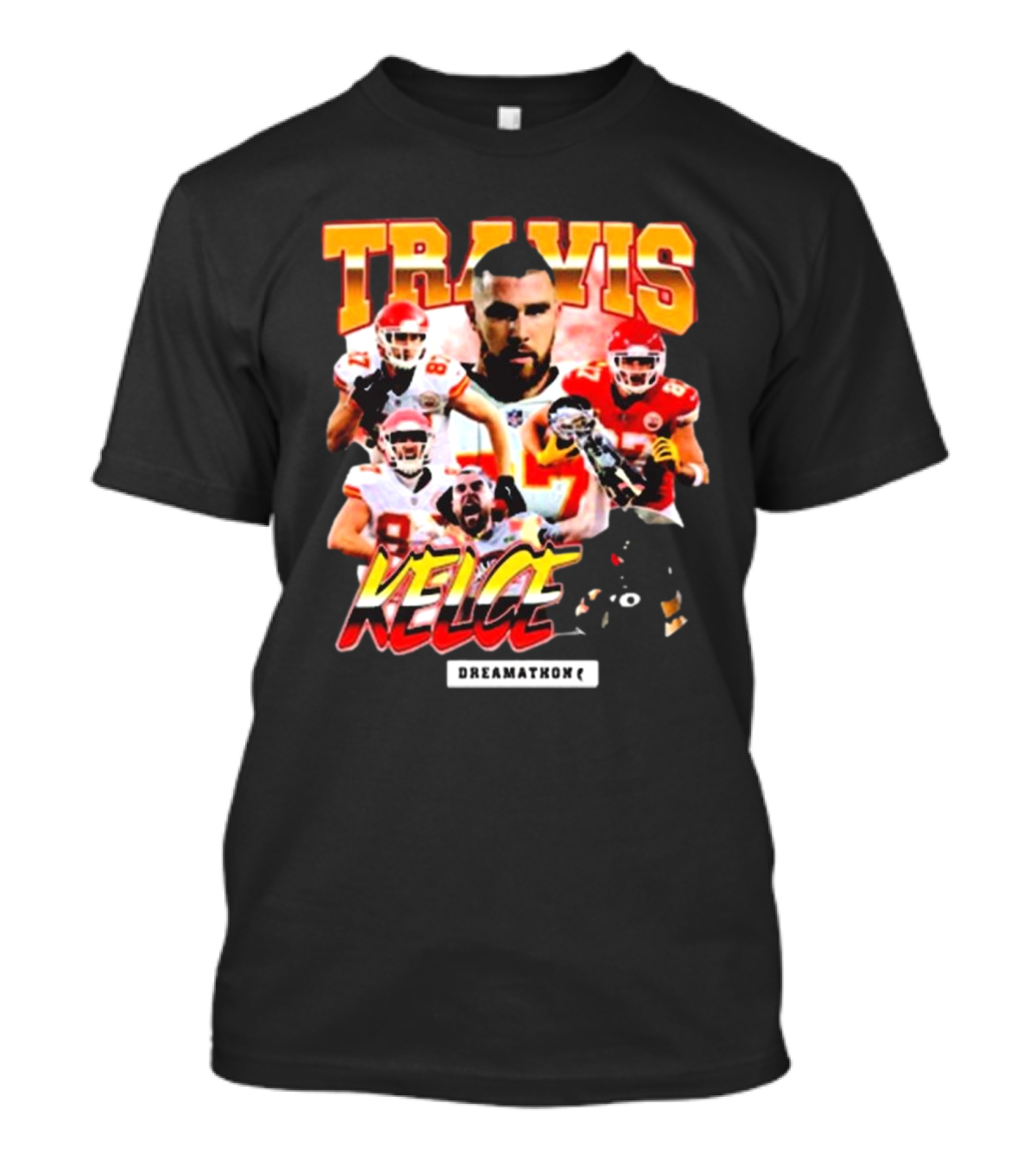 Travis Kelce Kansas City Chiefs Dreamathon Football Player Collage T-Shirt