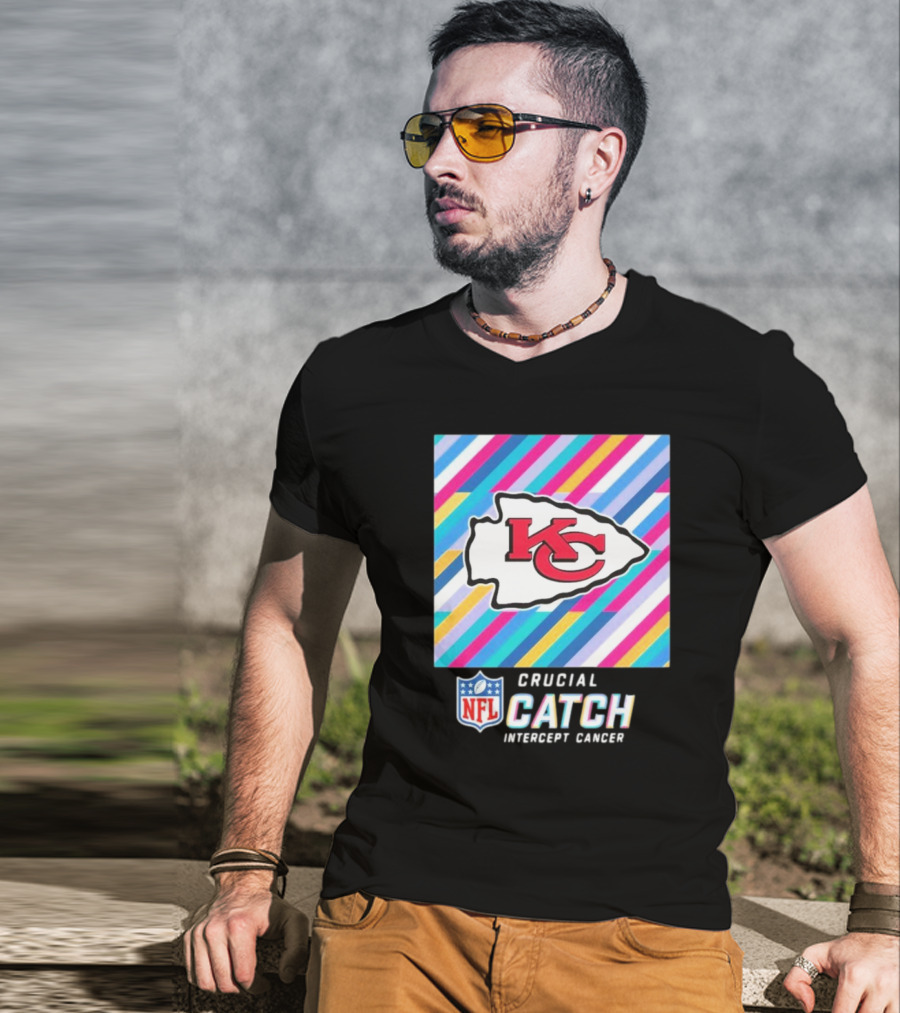 NFL Crucial Catch Intercept Cancer Kansas City Chiefs T-Shirt