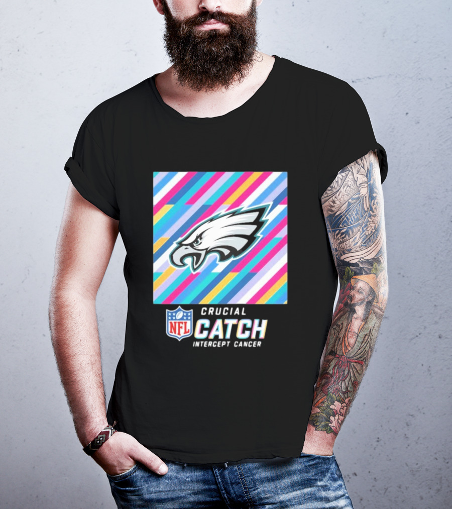 NFL Crucial Catch Intercept Cancer Philadelphia Eagles T-Shirt