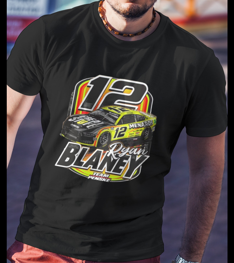 Menards Ryan Blaney Team Penske 12 NASCAR Racing Car T-Shirt