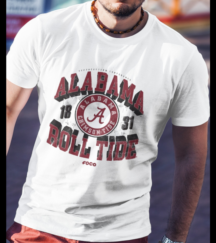 Alabama Crimson Tide 1831 Southeastern Conference Roll Tide Vintage Arched Foco T-Shirt