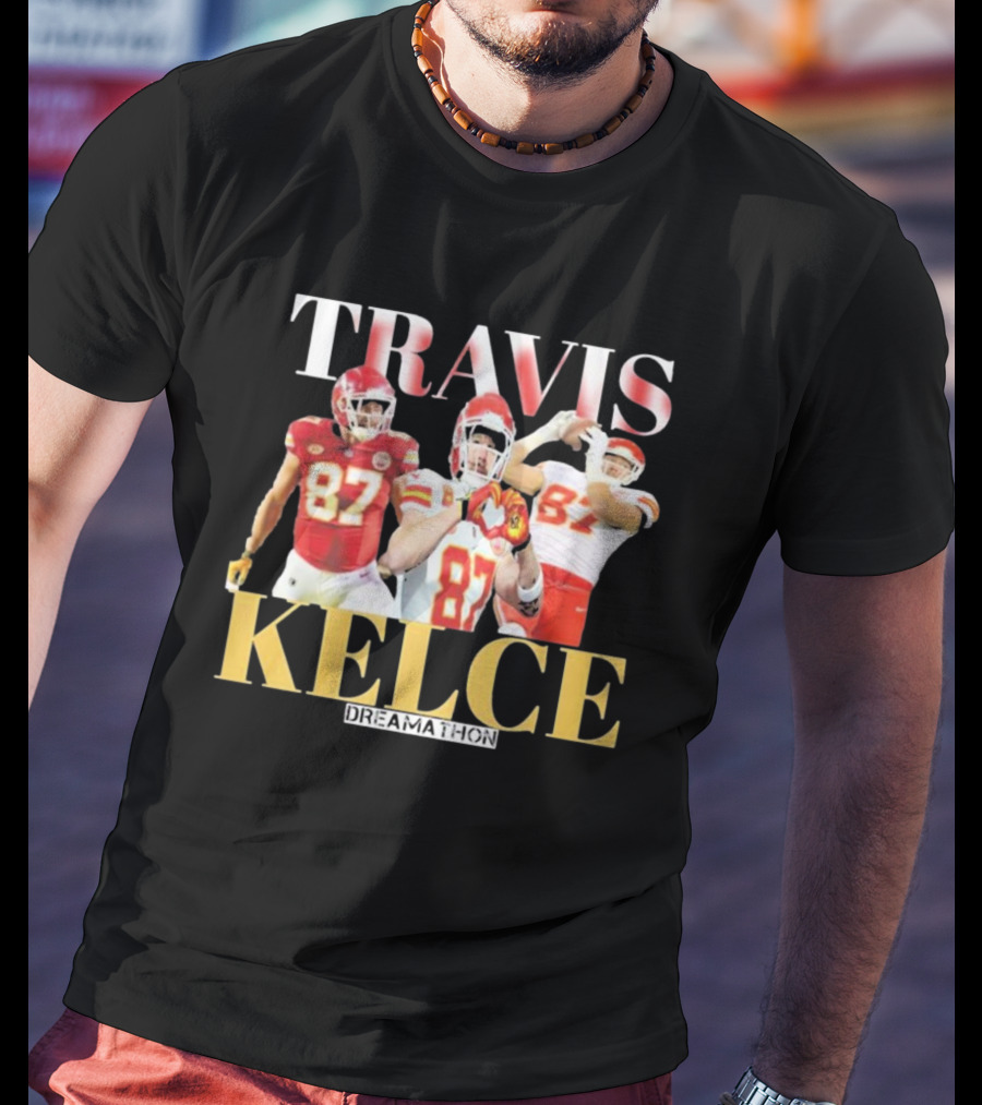 Travis Kelce Kansas City Chiefs Dreamathon Players Action Trio T-Shirt