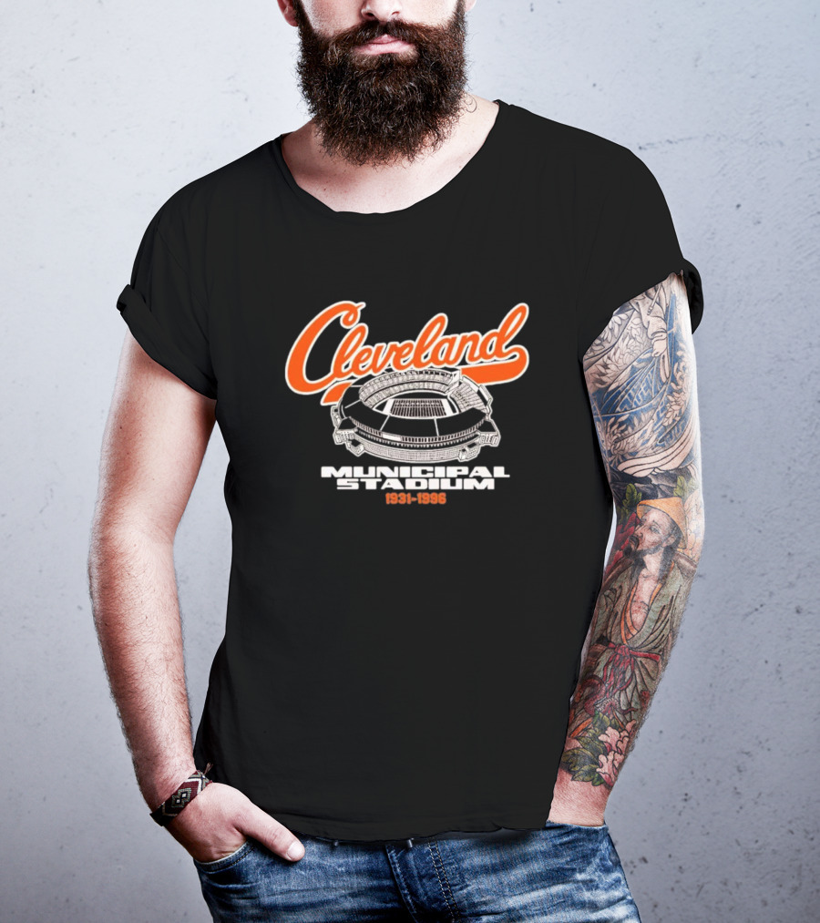 Cleveland Municipal Stadium Tribute 1931-1996 Browns NFL History T-Shirt