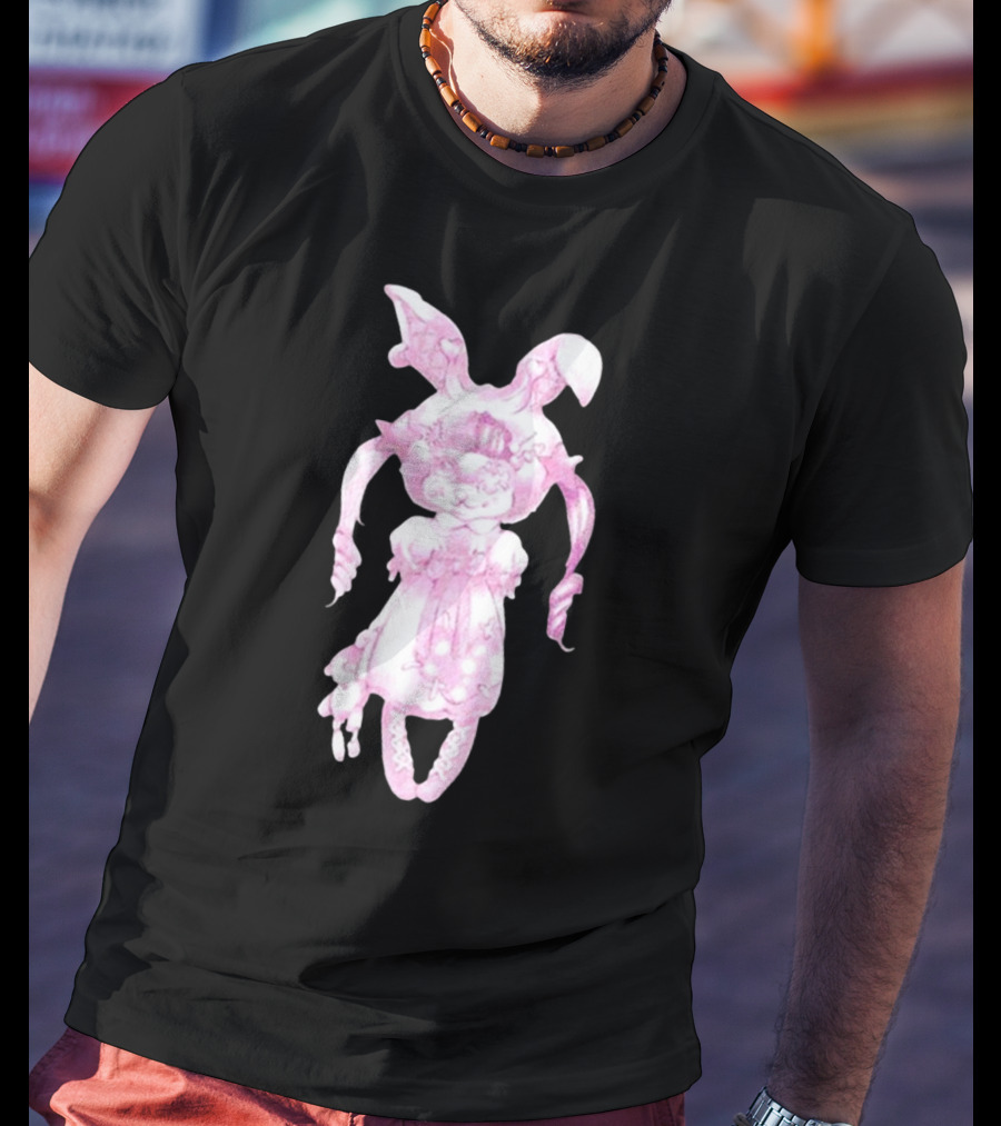 Llvlngdeceased Crybaby Pastel Pink Bunny Painting T-Shirt