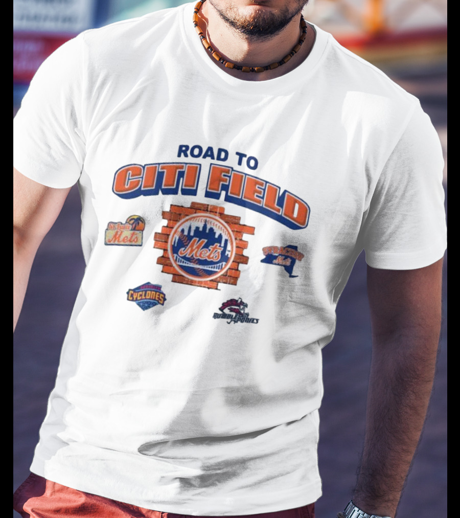 New York Mets Road To Citi Field Brooklyn Cyclones St. Lucie Mets Syracuse Mets T-Shirt