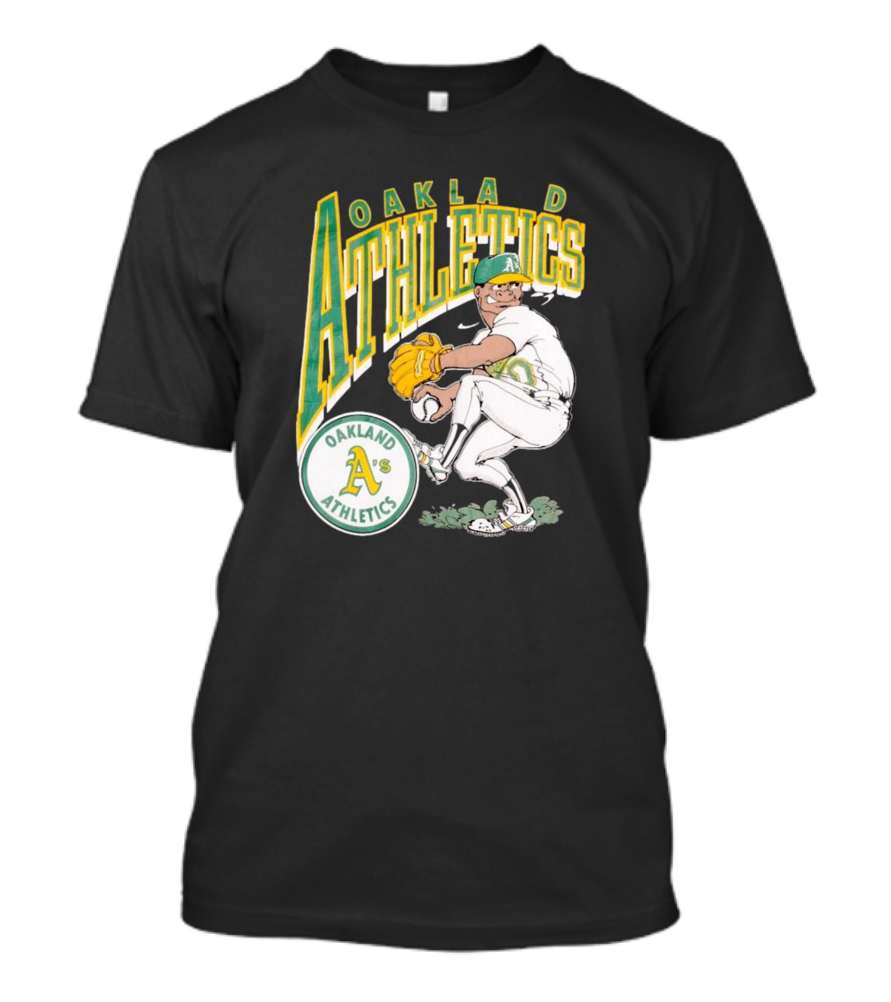 Oakland Athletics Vintage 1990s MLB Caricature A's T-Shirt