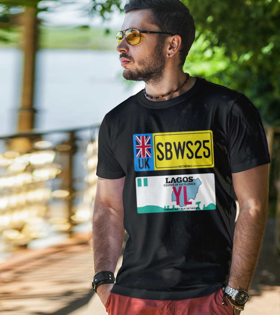 UK SBWS25 Lagos Center Of Excellence Federal Republic Of Nigeria Plate T-Shirt