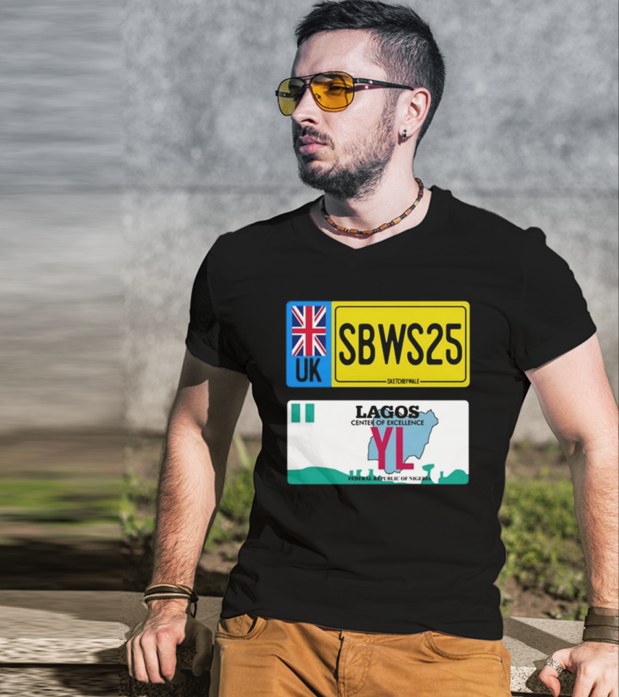 UK SBWS25 Lagos Center Of Excellence Federal Republic Of Nigeria Plate T-Shirt