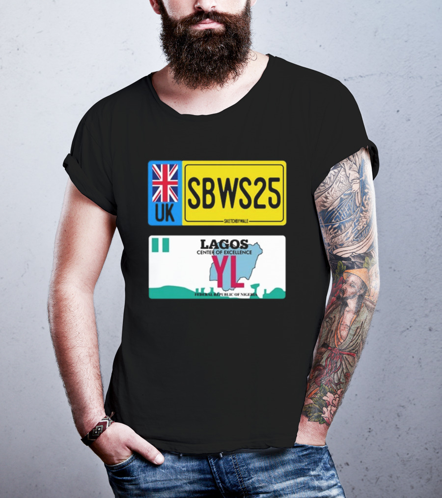 UK SBWS25 Lagos Center Of Excellence Federal Republic Of Nigeria Plate T-Shirt