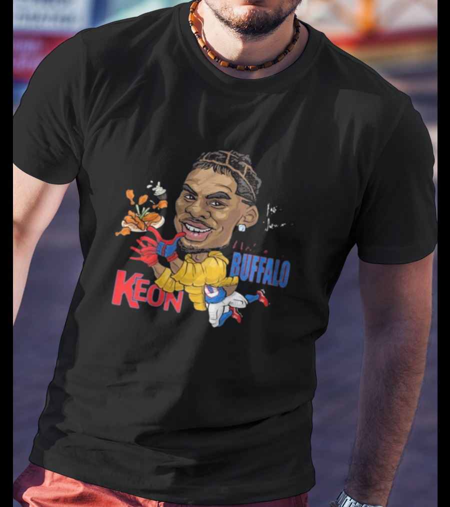 Buffalo Bills Keon Coleman Caricature Signature NFL Welcome T-Shirt