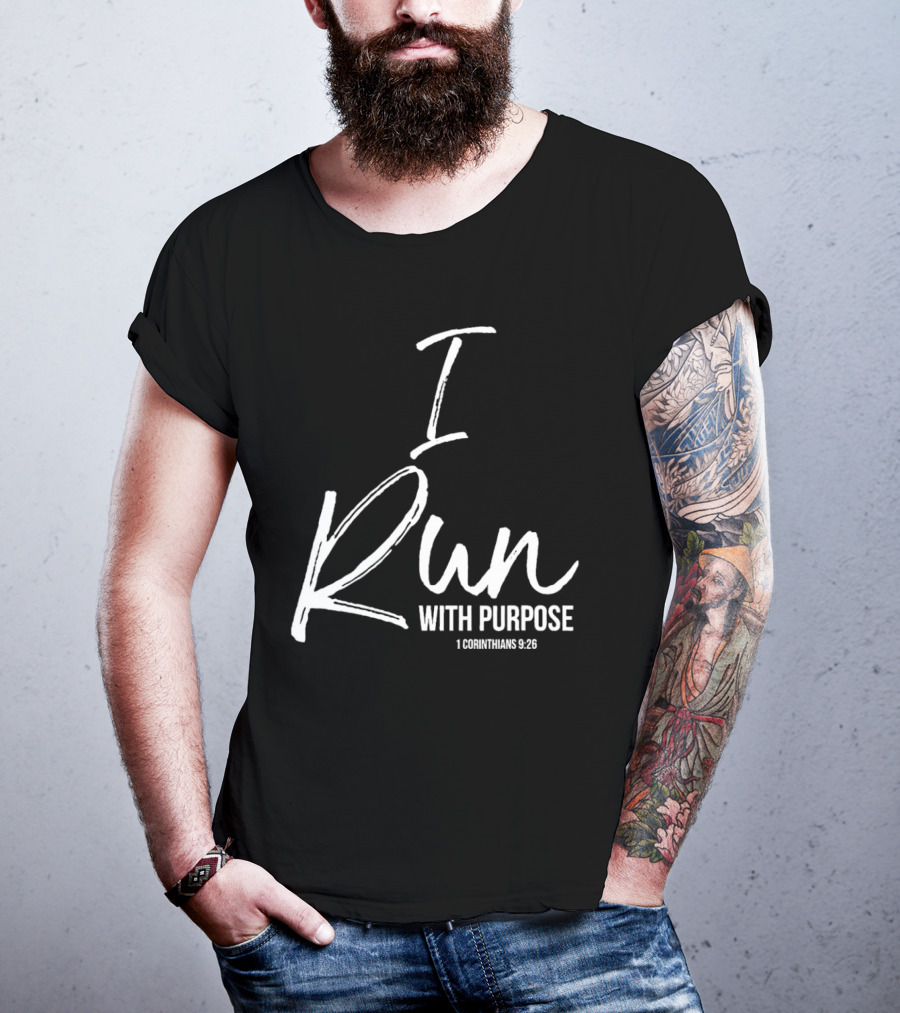 I Run With Purpose 1 Corinthians 9:26 T-Shirt