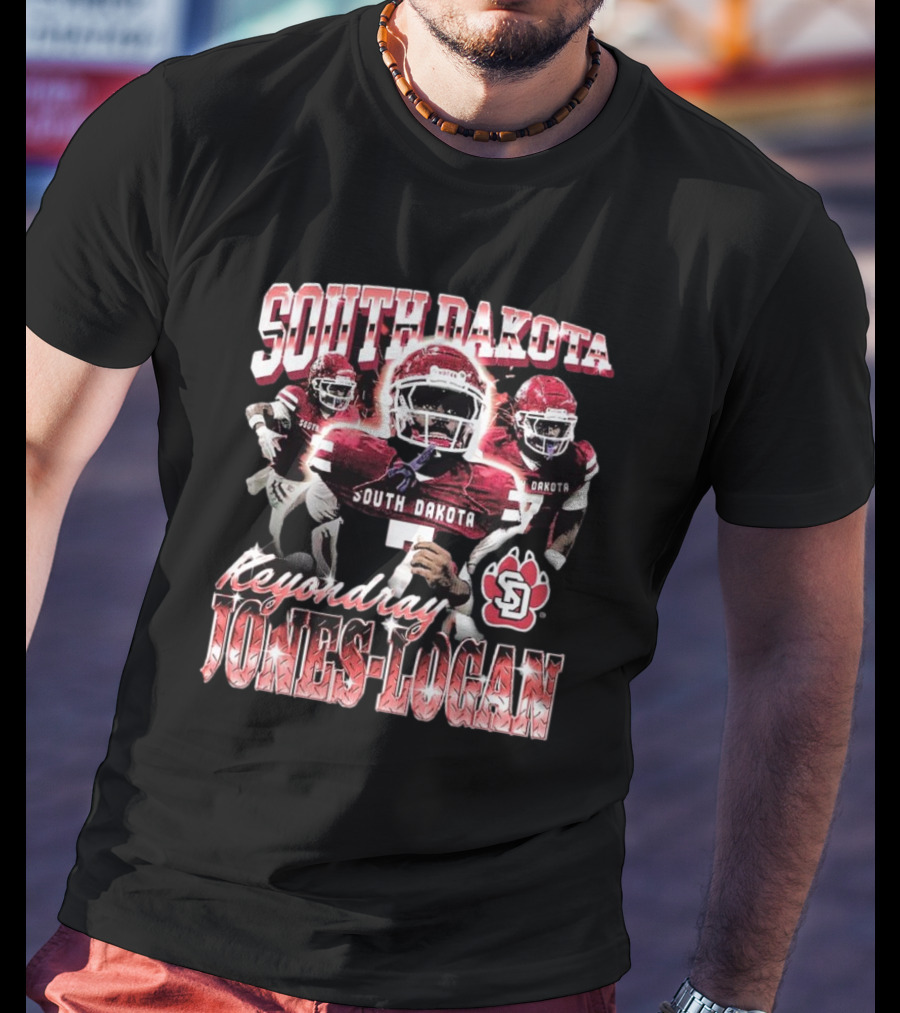 South Dakota Keyondre Jones-Logan Football Player SD Team Spirit T-Shirt