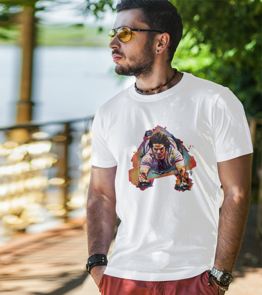 Pete Rose Sliding Action – Shawn Voelker T-Shirt