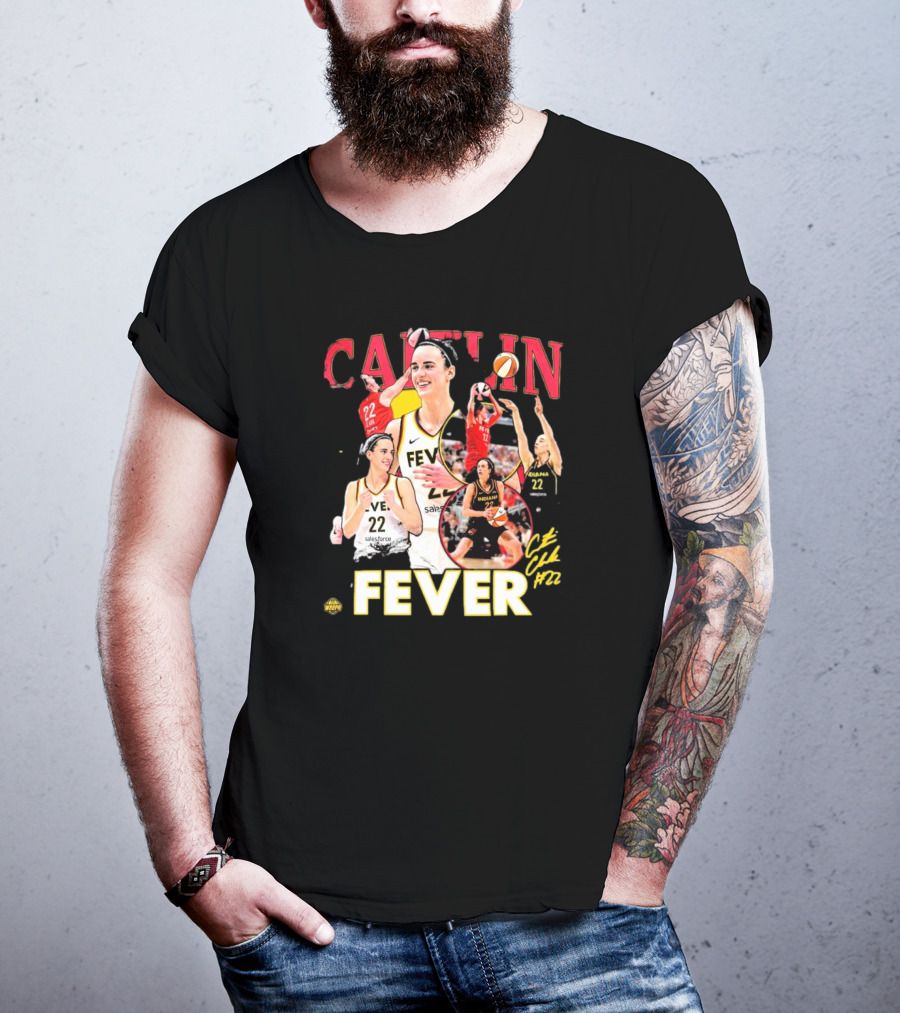 Caitlin Clark Fever WNBA Rookie Of The Year Indiana 22 Signature T-Shirt