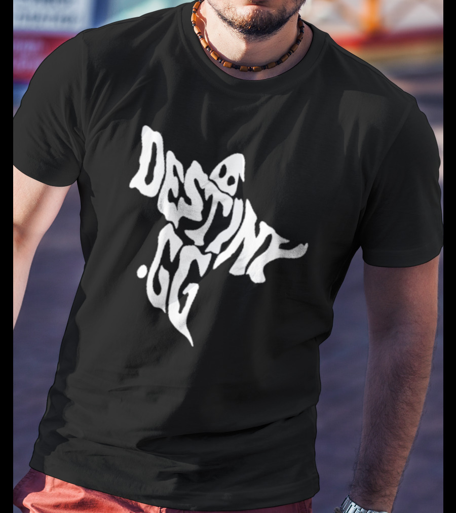 Destiny Gg Ghostly Styled Text T-Shirt