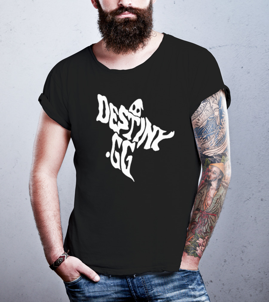 Destiny Gg Ghostly Styled Text T-Shirt