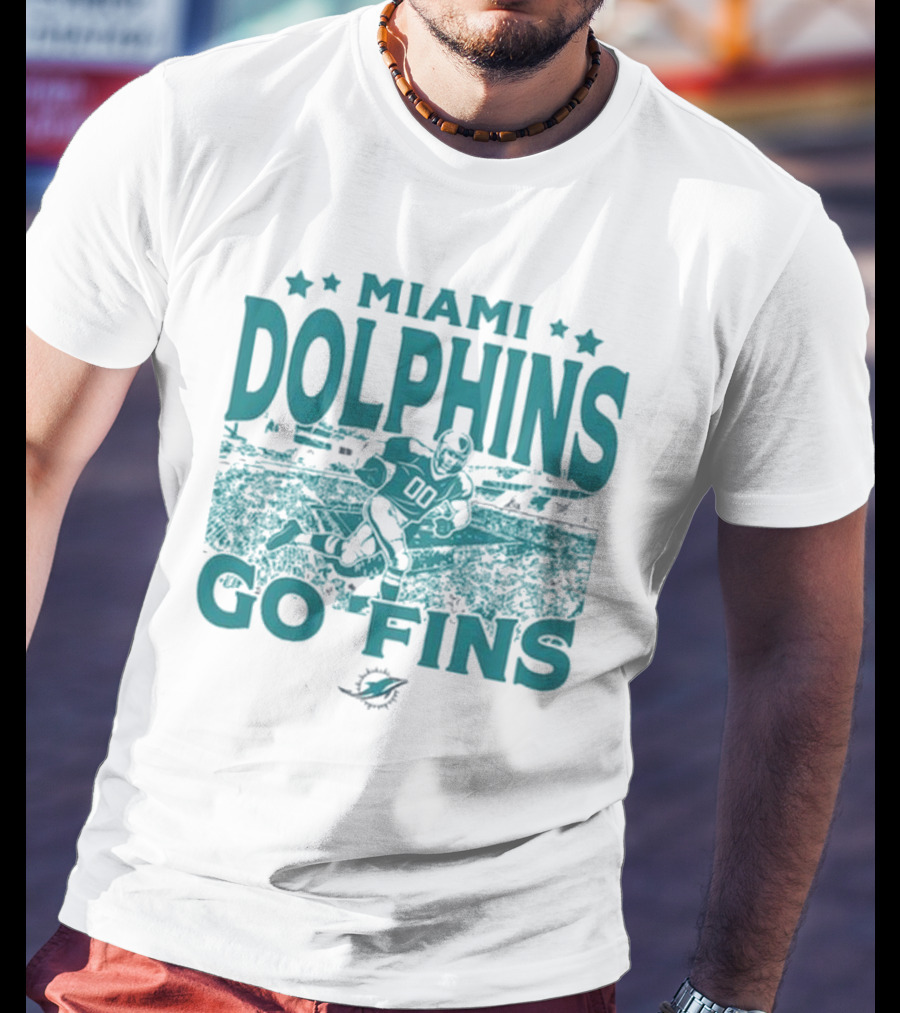 Miami Dolphins Go Fins Vintage Stadium Gameday T-Shirt