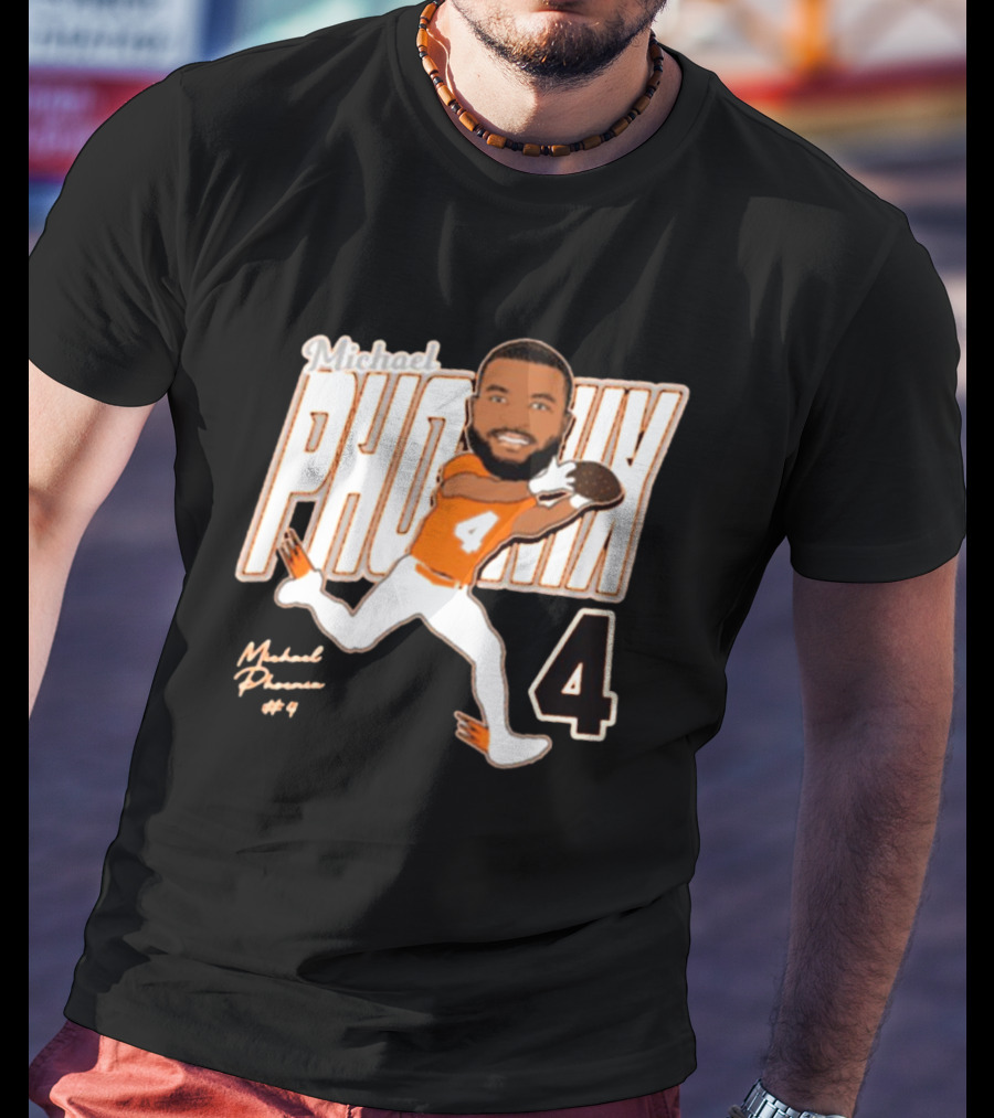 Michael Phoenix 4 Sam Houston Bearkats Football Caricature Signature T-Shirt