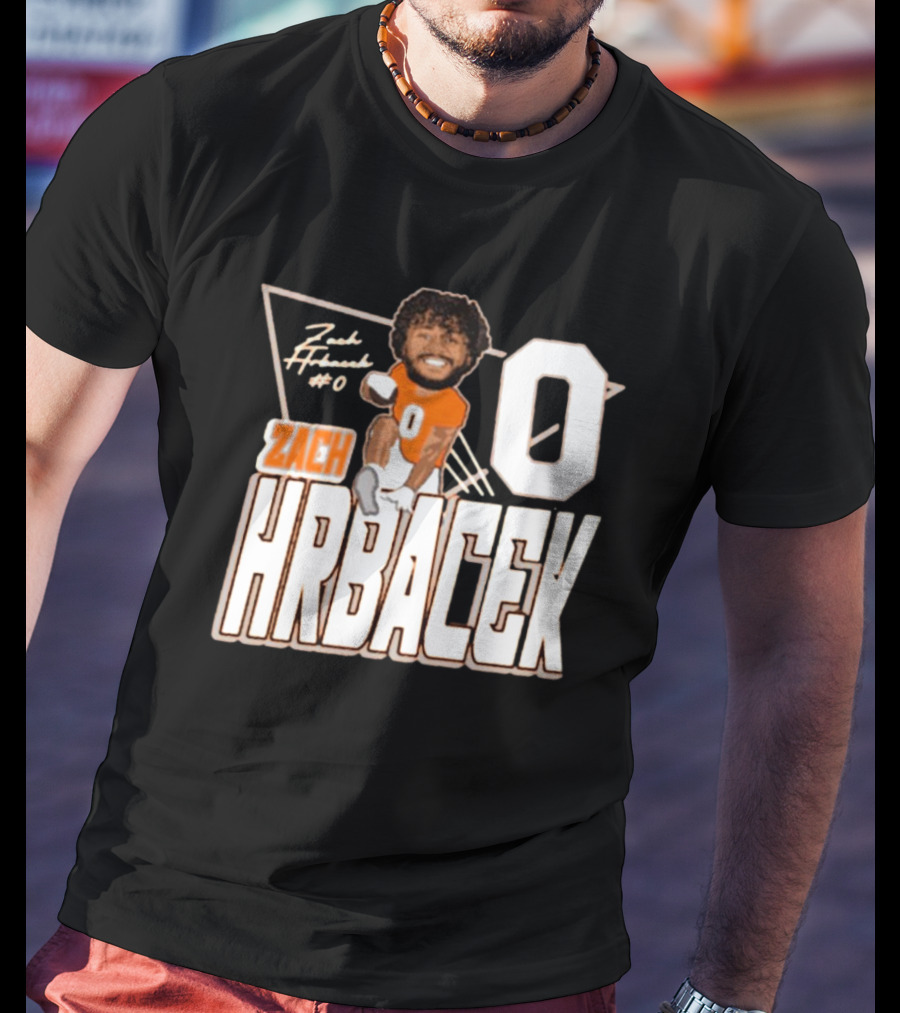 Zach Hrbacek 0 Sam Houston Bearkats Football Caricature Signature T-Shirt