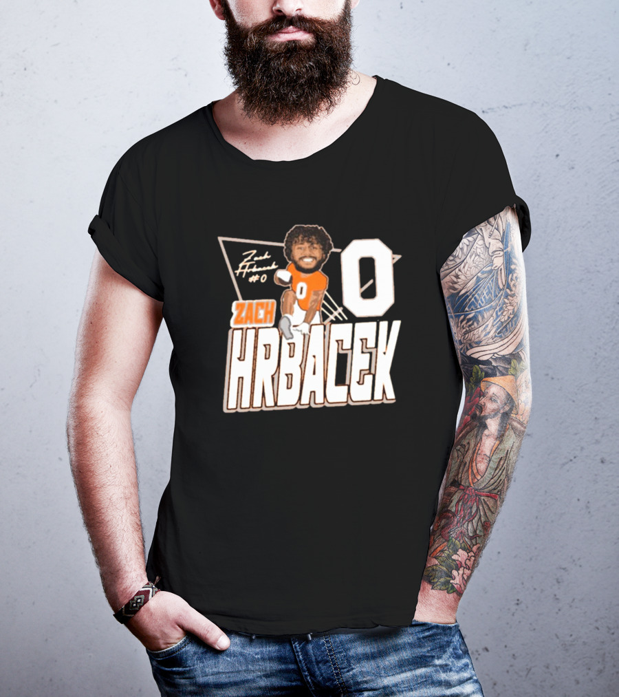 Zach Hrbacek 0 Sam Houston Bearkats Football Caricature Signature T-Shirt