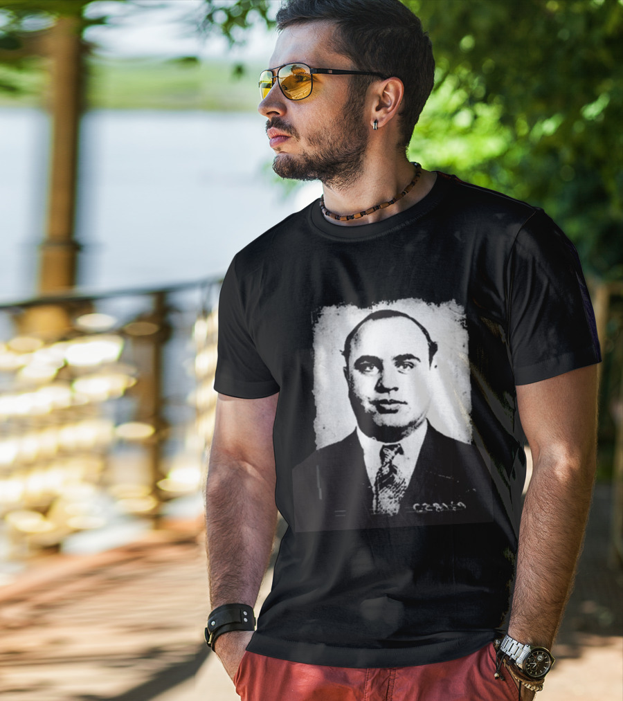 Social Distortion Black Kat Vintage Al Capone Photograph T-Shirt