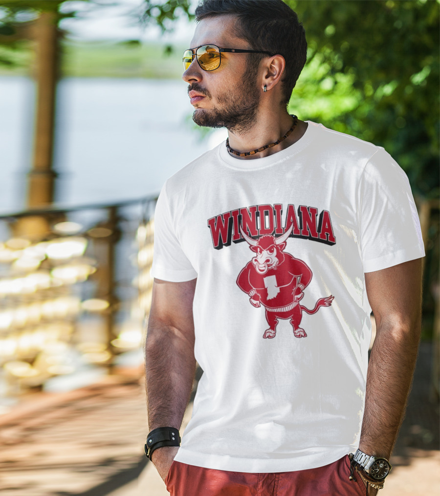 Windiana Indiana Hoosiers Football Bull Mascot T-Shirt