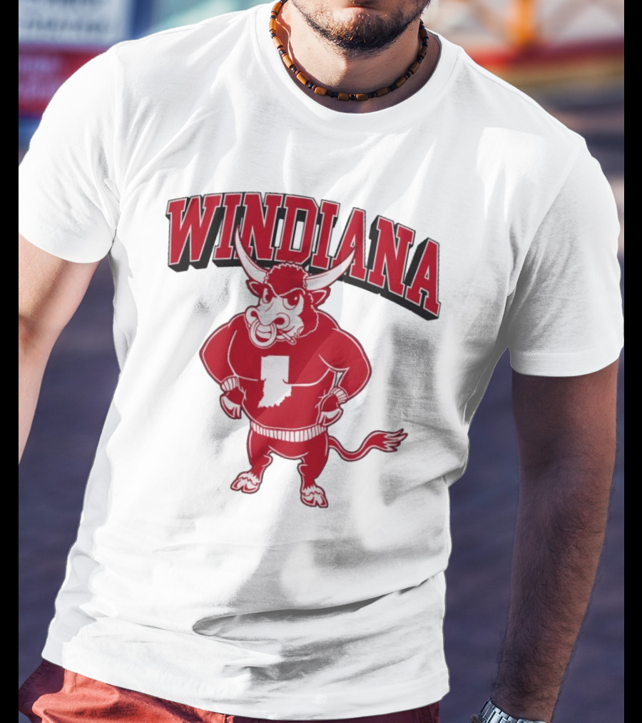 Windiana Indiana Hoosiers Football Bull Mascot T-Shirt