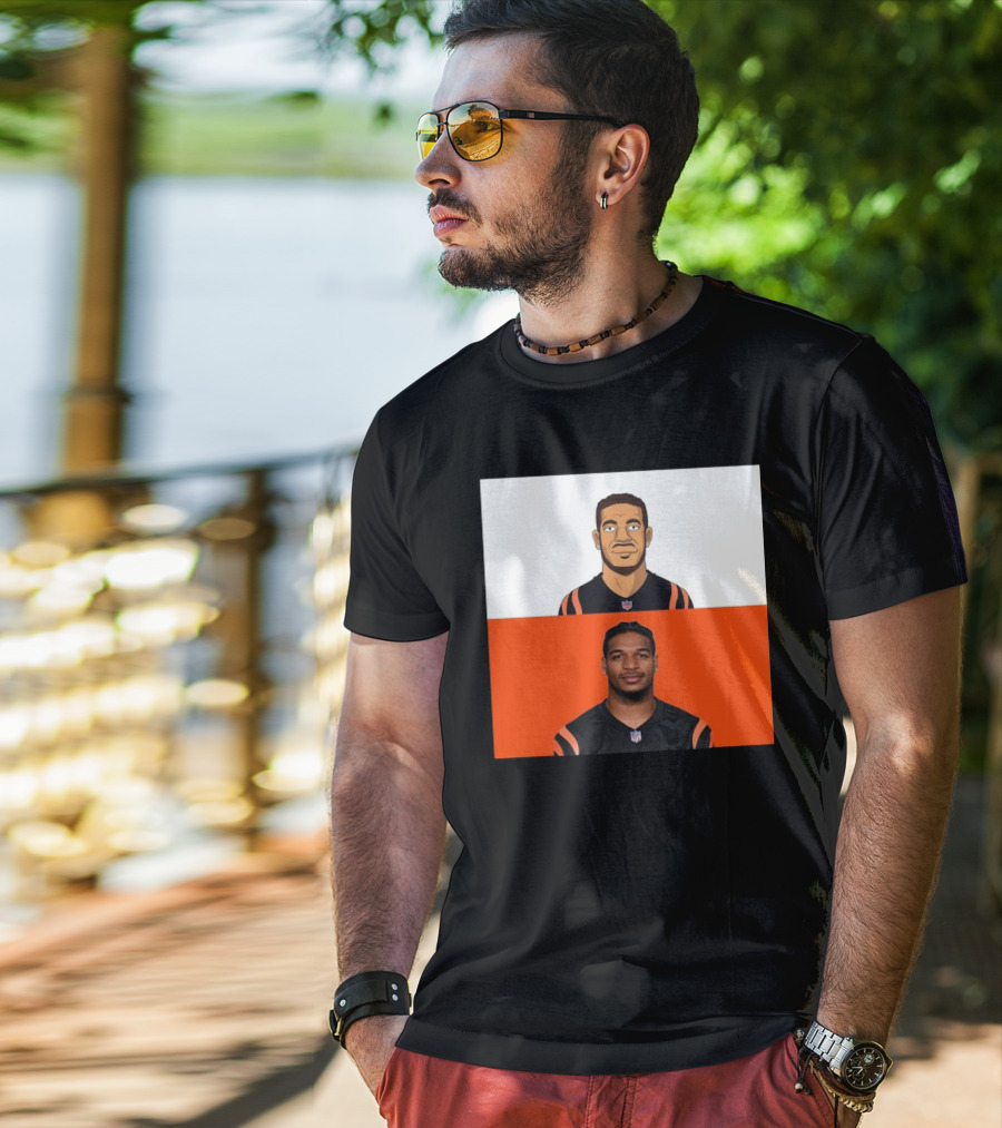 Ja’Marr Chase Cincinnati Bengals The Simpsons NFL Themed Drawing T-Shirt
