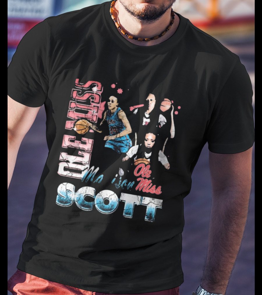 Ole Miss Rebels Madison Scott 90s Basketball T-Shirt