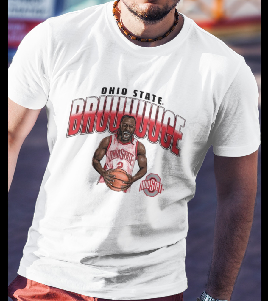Ohio State Buckeyes Bruce Thornton BRUUUUCE With Basketball And Ohio State T-Shirt