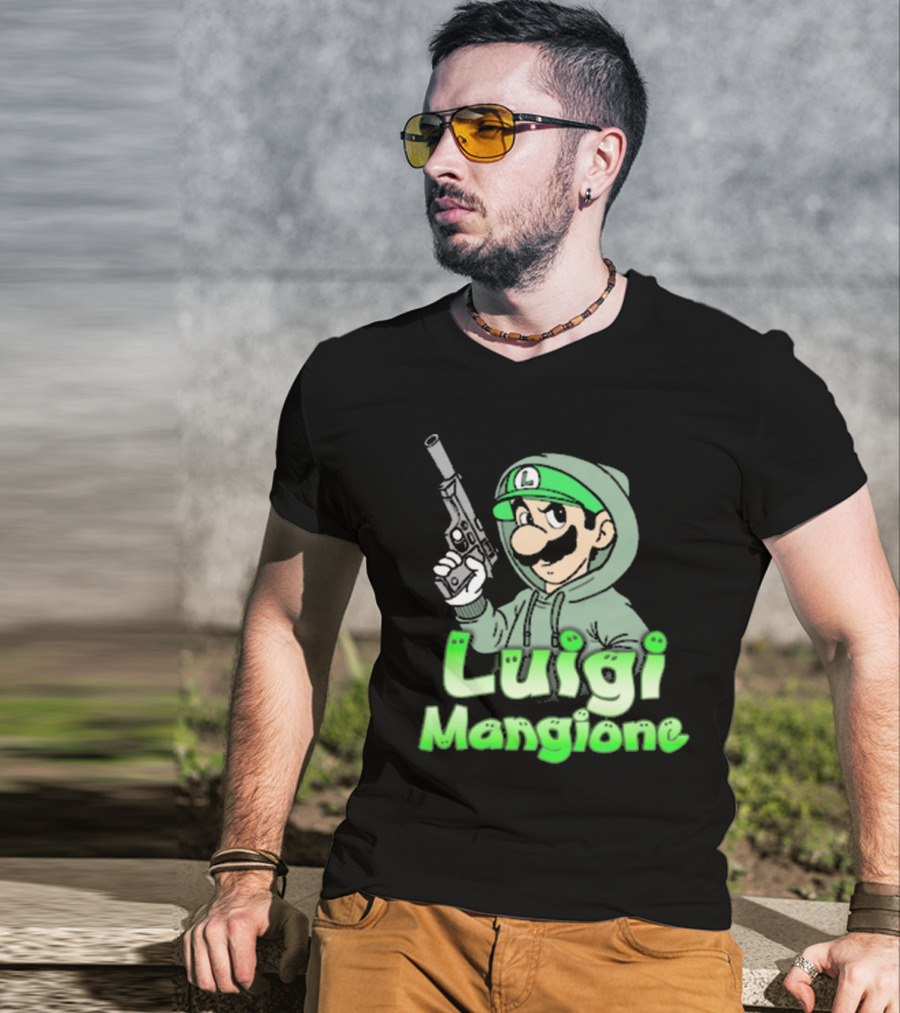 Luigi Mangione Super Mario Bros Parody That Go Hard T-Shirt