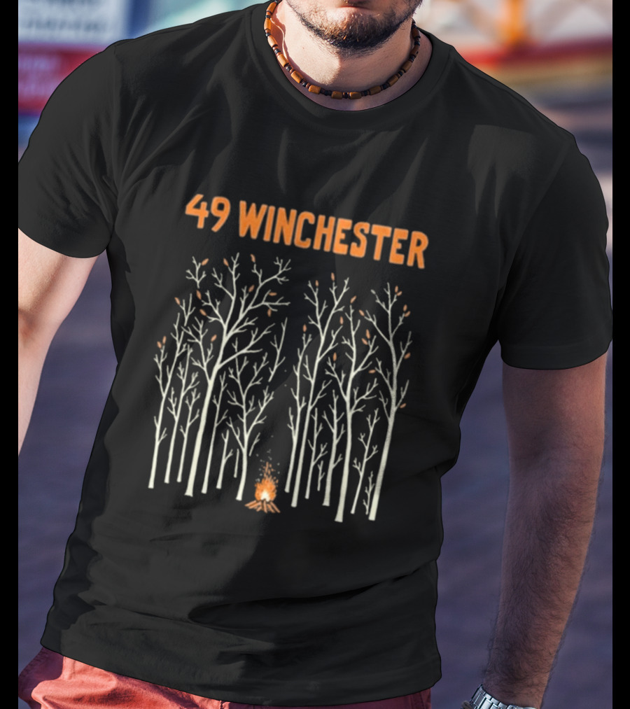 49 Winchester Trees And Campfire Scene T-Shirt