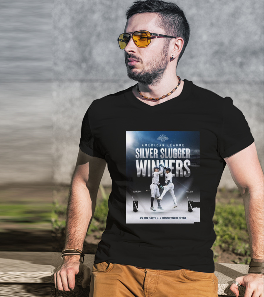 American League Silver Slugger Winners Aaron Judge Juan Soto New York Yankees AL Offensive Team Of The Year T-Shirt