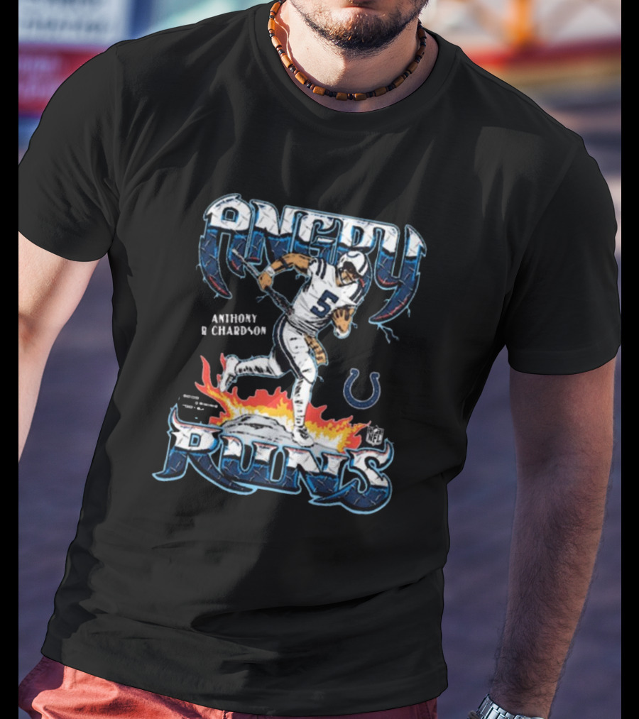 Angry Runs Anthony Richardson Indianapolis Colts NFL T-Shirt