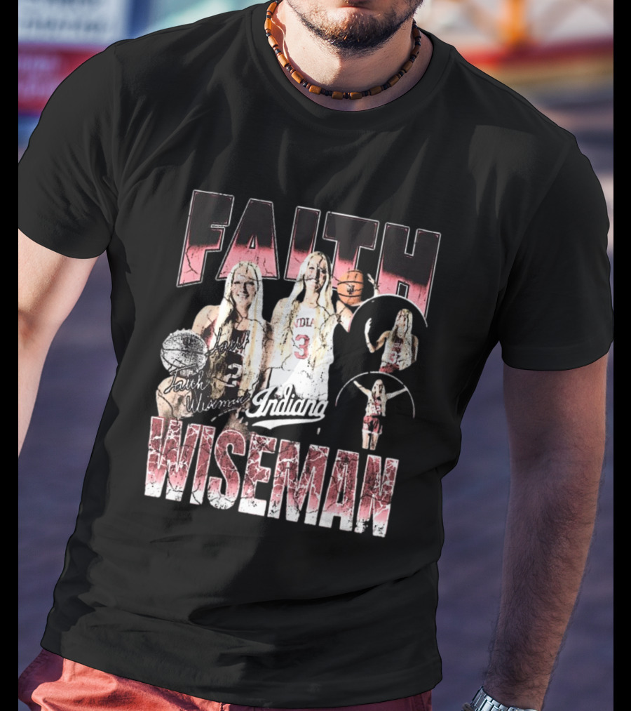 Faith Wiseman Indiana Hoosiers Basketball Signature 90s T-Shirt