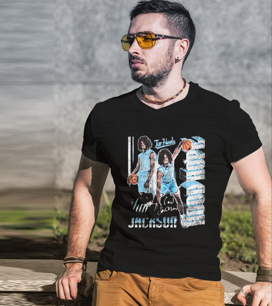 Ian Jackson North Carolina Tar Heels Basketball Signature 90s Hood Hope T-Shirt