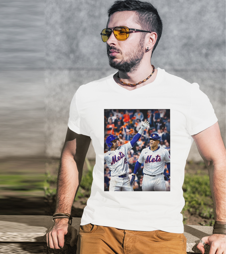 New York Mets MLB Teammates Juan Soto Francisco Lindor T-Shirt