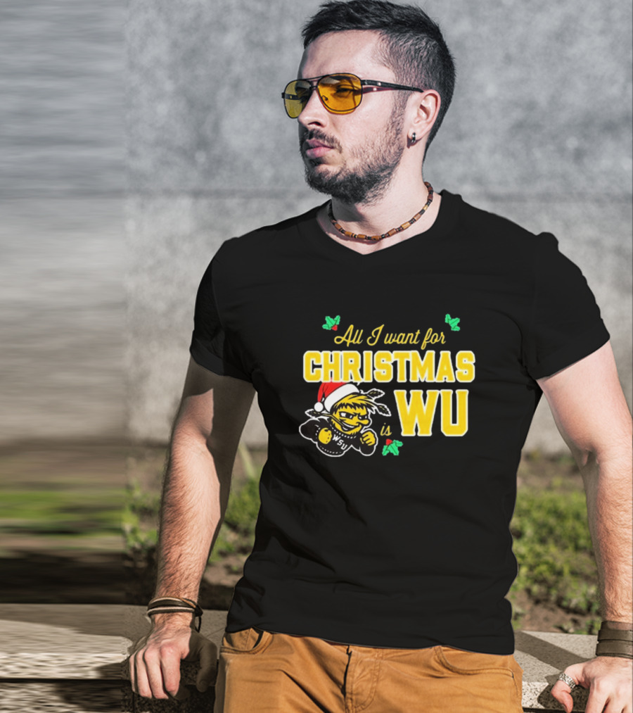 All I Want For Christmas Is WSU Wheat Shock WU T-Shirt