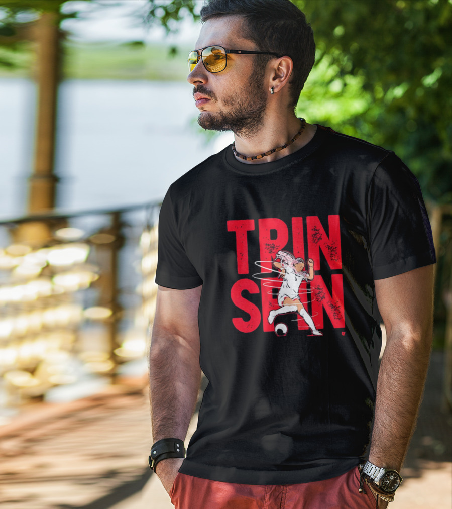 Trinity Rodman Washington Spirit Soccer Trin Spin Action T-Shirt