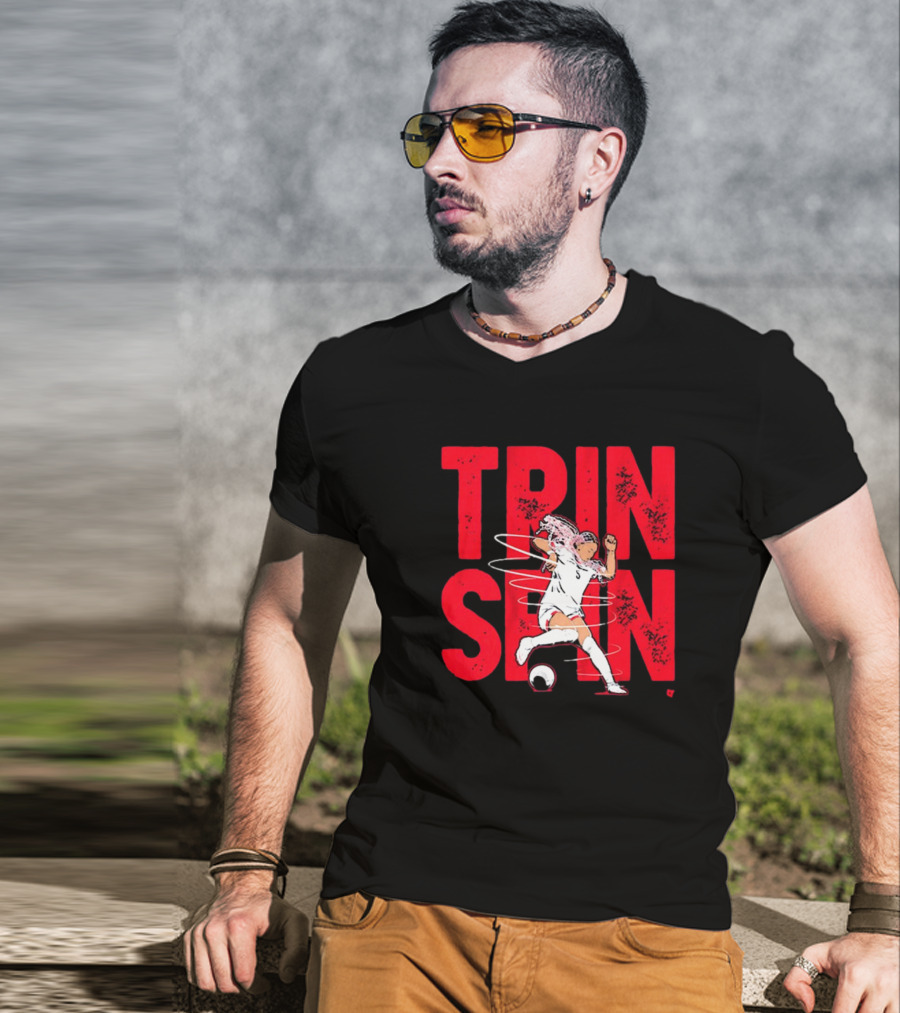 Trinity Rodman Washington Spirit Soccer Trin Spin Action T-Shirt