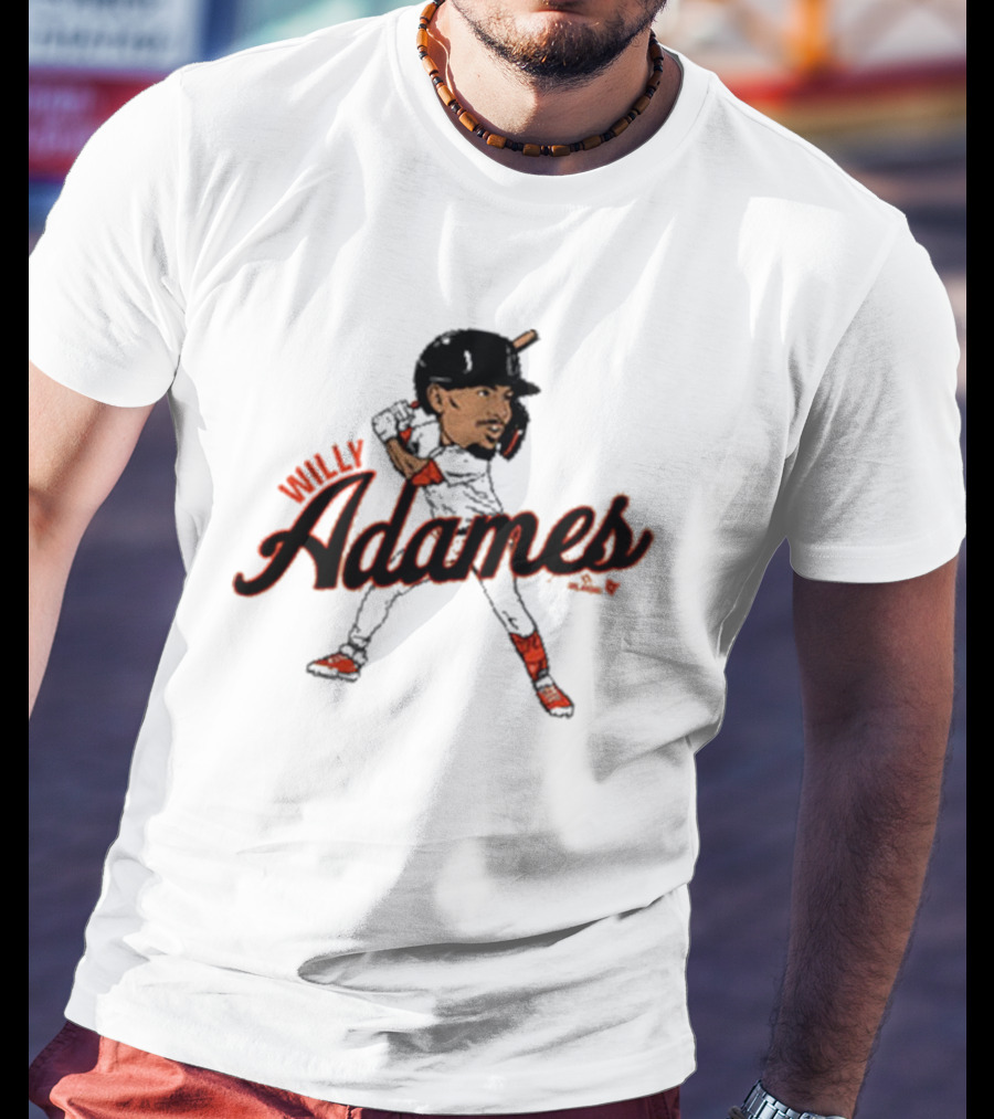 Willy Adames San Francisco Giants Caricature MLB Player T-Shirt