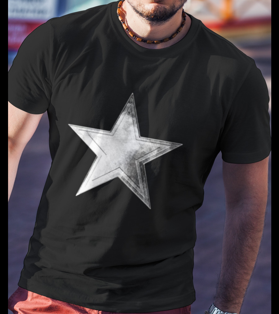 Cowboys Silver Lone Star Golf Cutout T-Shirt