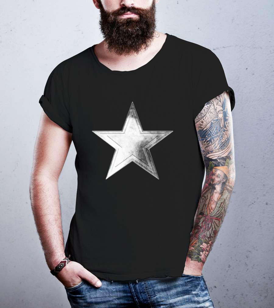 Cowboys Silver Lone Star Golf Cutout T-Shirt