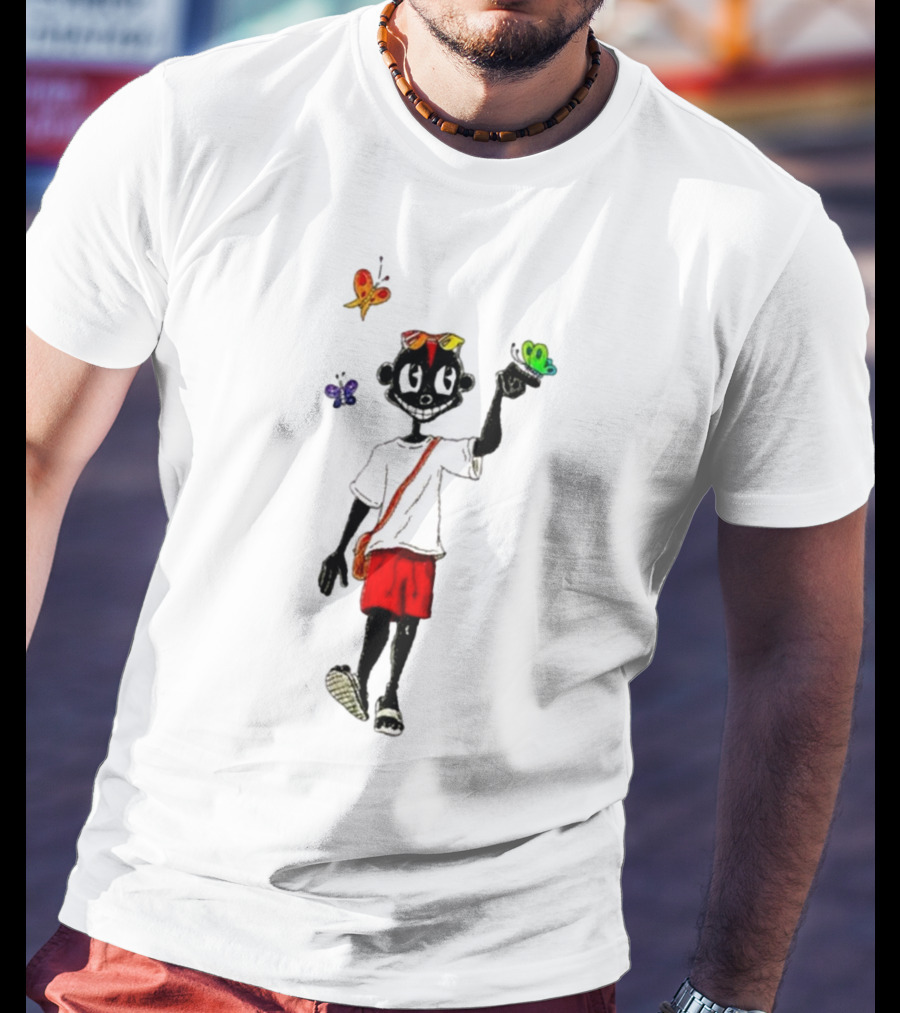 Lil Darkie I Wanna Be Painting Colorful Butterflies T-Shirt