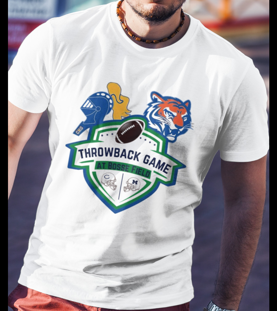 Throwback Game At Bosse Field Memorial Central Tigers Knights Football Showdown T-Shirt