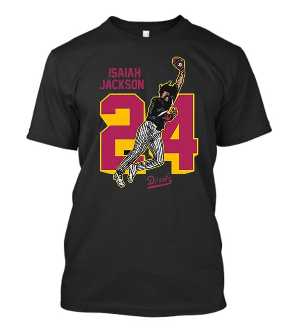 Isaiah Jackson 24 Arizona State Baseball Player Dunk Action T-Shirt