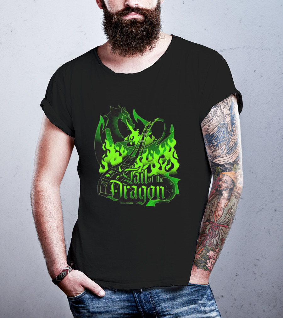 Bleucan Tail Of The Dragon Dare To Ride Fiery Track T-Shirt