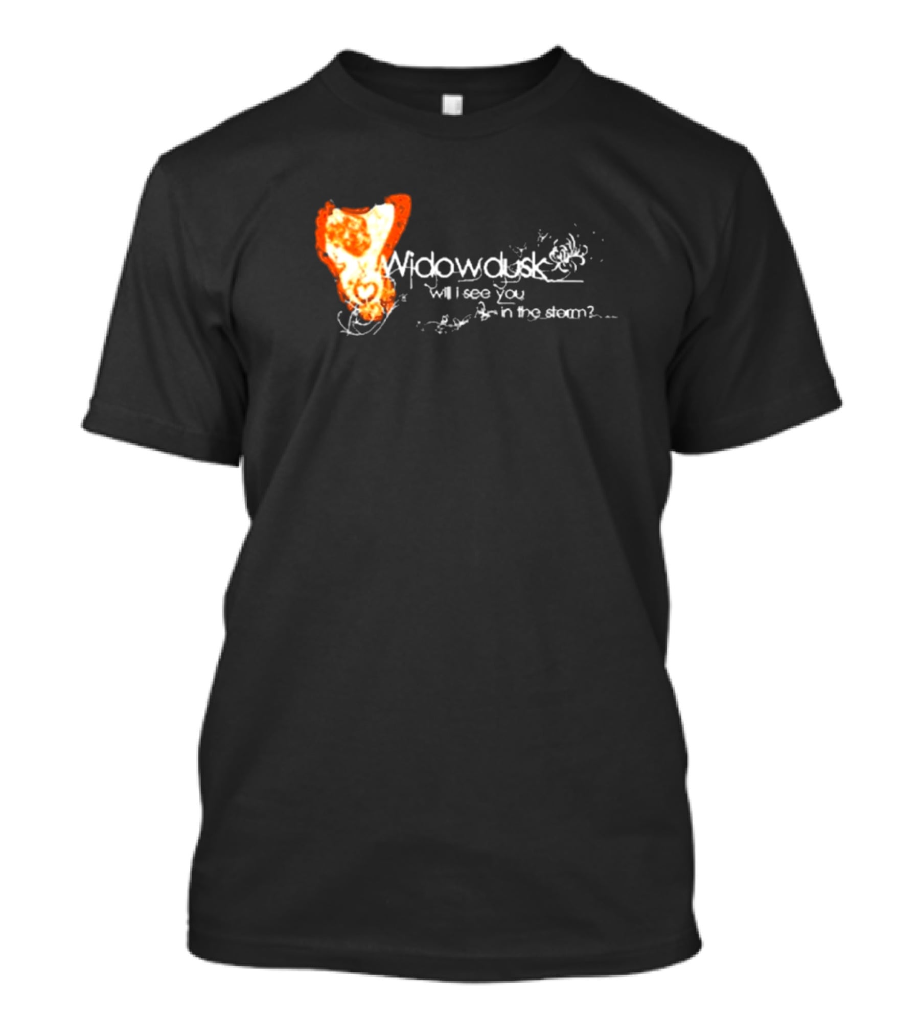 Widowdusk Will I See You In The Storm Fiery Orange Abstract T-Shirt