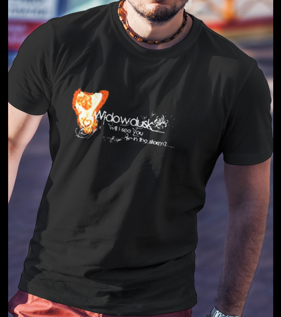 Widowdusk Will I See You In The Storm Fiery Orange Abstract T-Shirt